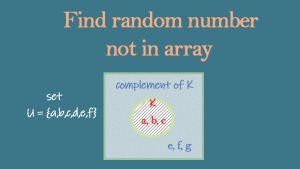 find random not in array