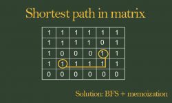 shortest path in matrix