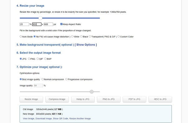 resize with tool