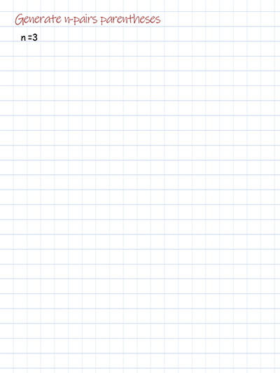 generate n pairs valid parentheses doodle