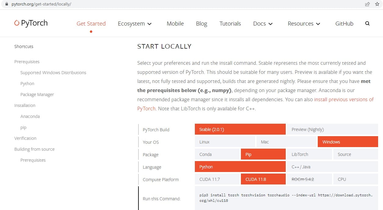 Pytorch software
