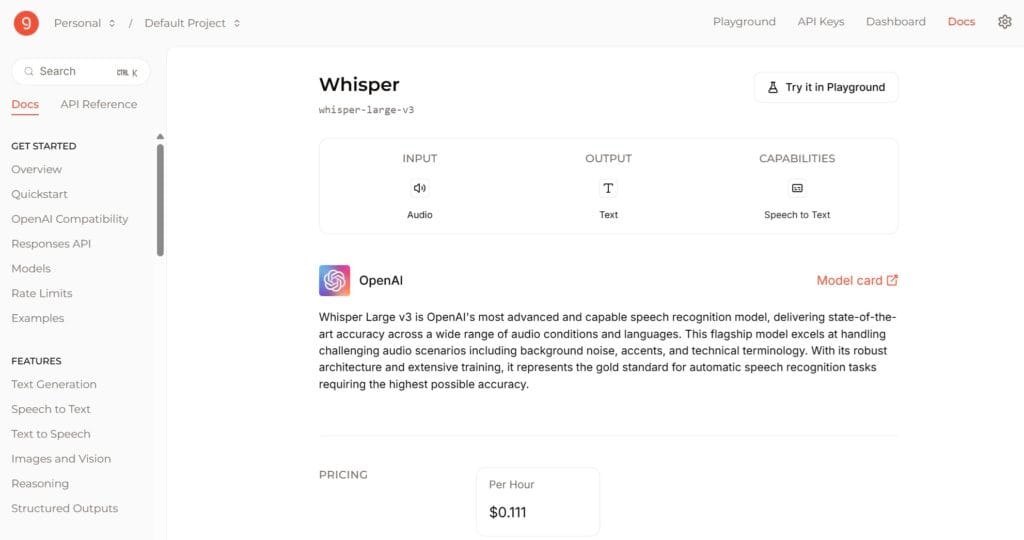 groq whisper large v3
